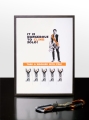 Solo climbing - grafika Climbe w ciemnej ramie