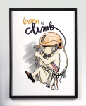Grafika ścienna "Born to climb"